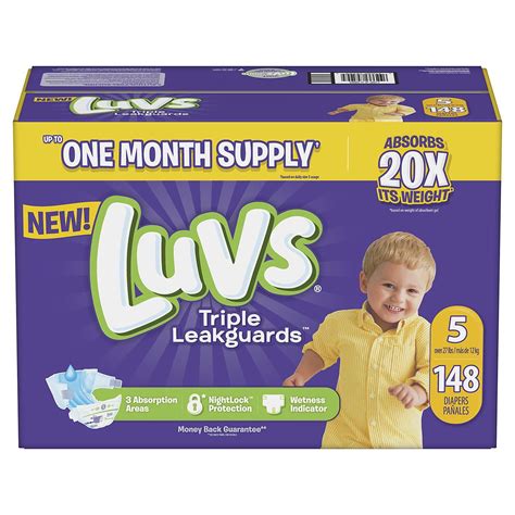Diapering Luvs Ultra Leakguards Diapers Size 6 124 Count One Month