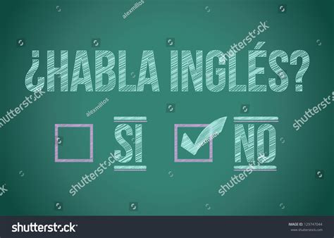 Do You Speak English Spanish Illustration Stock Illustration 129747044