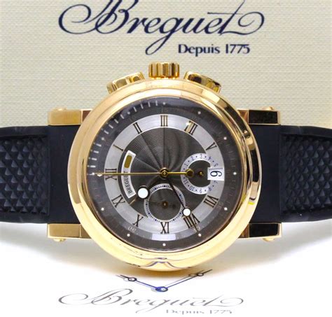 Breguet Marine Chronograph 18k Rose Gold Mens Watch 5827brz25zu