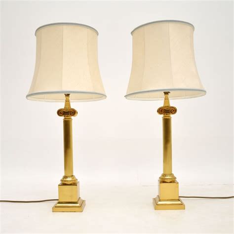 Pair Of Large Vintage Brass Table Lamps Retrospective Interiors Retro Furniture Vintage Mid