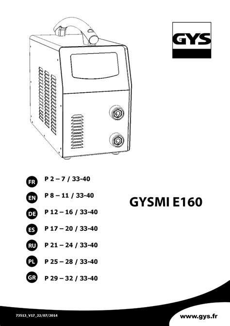 Gys Gysmi E160 User Manual Pdf Download Manualslib