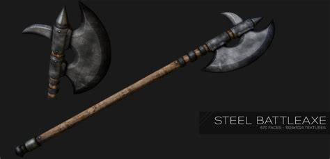 Steel Battleaxe At Skyrim Nexus Mods And Community