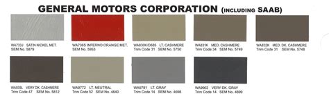 Interior Upholstery Paint Gm Chevrolet 2011 66 Auto Color