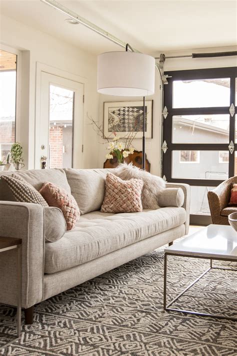 Selling to buy a sectional that we didn't think we could fit in our new apartment. Sven Birch Ivory Sofa in 2020 | Beige sofa living room ...