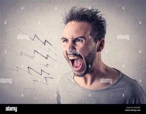 Mad Man Yelling Stock Photo Alamy