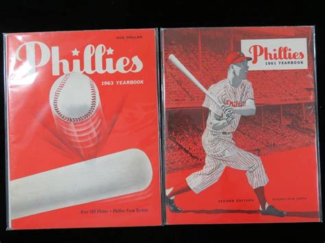 4 1953 1963 Philadelphia Phillies Baseball Yearbooks High Grade Ebay