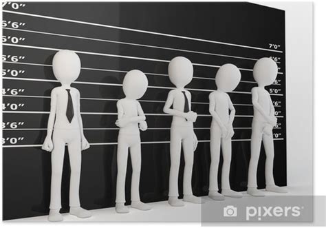 Poster 3d Man With Police Lineup Wall Pixersnetau