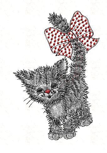 Cat pattern you can sew on a sewing machine or by hand. Cat Free Embroidery Pattern