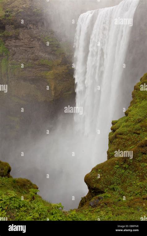 Skogafoss Waterfall Iceland Stock Photo Alamy