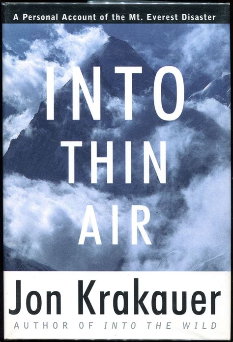 Diana winthrop (pat hitchcock) arrives in paris from a trip in india with her mother, who looks pretty knackered. Jon Krakauer / Into Thin Air First Edition 1997 | eBay