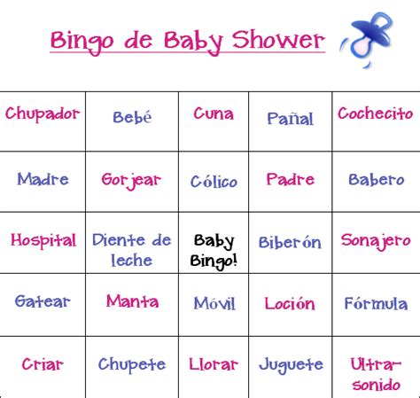 ¿estás organizando un baby shower? Juegos de Baby Shower Bingo - Un Juego que gusta a todos!