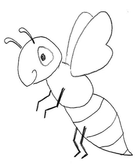 Dibujos de abejas para pintar y colorear DIBUJOS A LÁPIZ