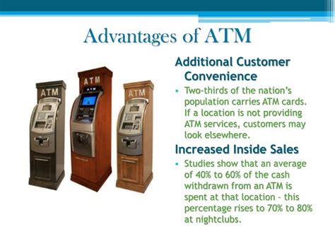 Ppt Benefits Of An Atm Machine Advantages Of Using An Atm Ocean