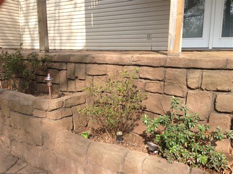 Image result for cinder block wall finishes | decorative. Retaining Wall Builder AQUACRETE. Call Randy at (479) 877-9274.