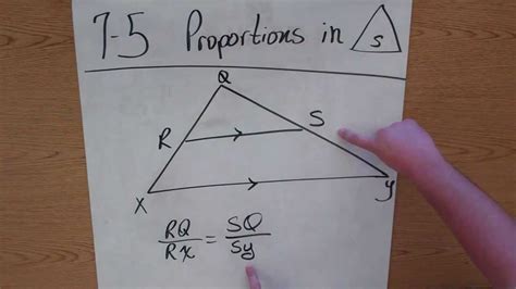 7-5 Proportions in Triangles - YouTube