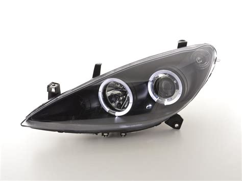 Rta 411 peugeot 307 phase 1 (2001 à 2005). 2 FEUX PHARE AVANT ANGEL EYES NOIR ELECTRIQUE PEUGEOT 307 ...