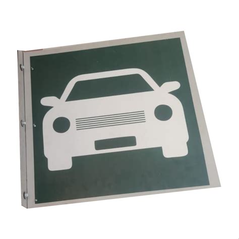 Color Coated Square Car Parking Sign Boards Installation Type Wall