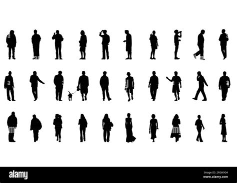 Silhouette People Man Woman Vector Illustration Isolated Graphic Silhouettes Person Isolated