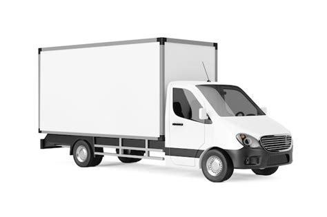 Premium Photo White Commercial Industrial Cargo Delivery Van Truck On