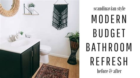 Freshen up the bathroom with vanities from ikea. Under $100 DIY Modern Bathroom Refresh - YouTube