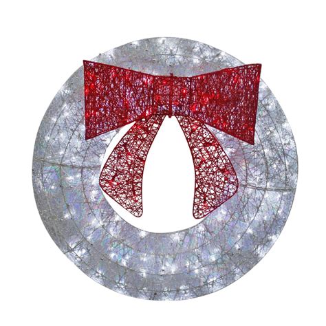 Holiday Living 36 In Pre Lit Cool White Sequin Artificial Christmas