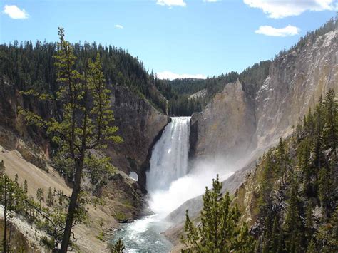 Lower Falls Yellowstone National Park Wyoming Usa