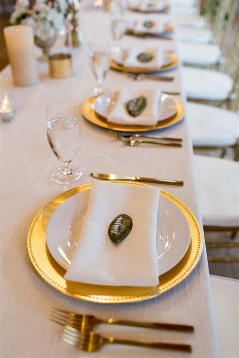 We did not find results for: Simple wedding place setting idea with gold plate and name ...