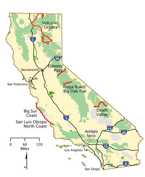 California - Map | America's Byways | California map, America map, California travel