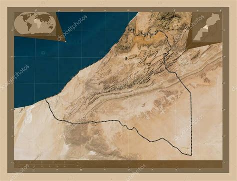 Noun Guelmim Oued Región De Marruecos Mapa Satelital De Baja