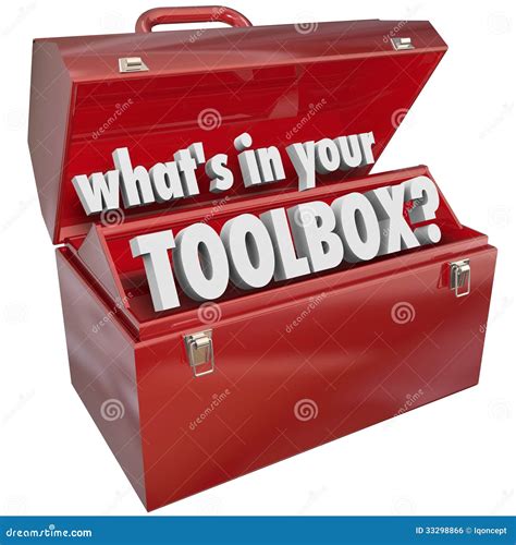 Whats In Your Toolbox Red Metal Tool Box Skills Experience Royalty