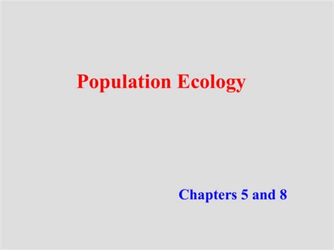 Ppt Population Ecology