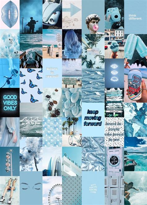 Ocean Blues Wall Collage Kit Digital Download Photo Wall Collage