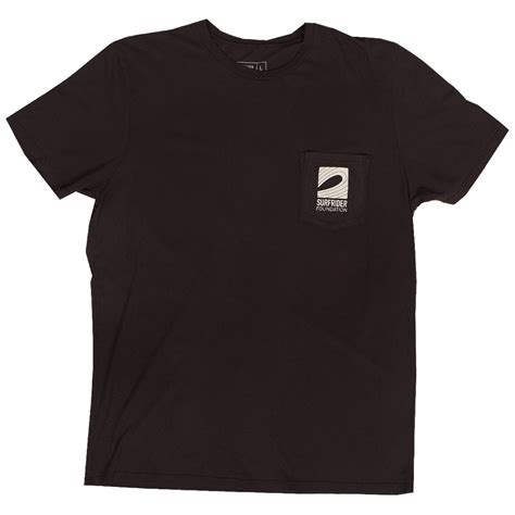 Logo Pocket T Shirt Black The Surfrider Foundation