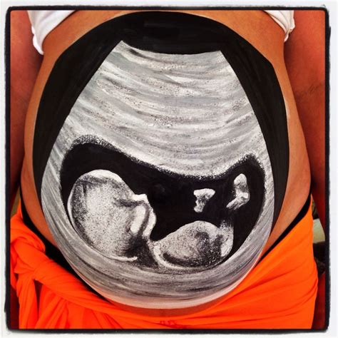My Baby Bump Painting Copied From Clients Scan Picture Bump Painting