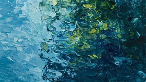 Abstract Art Background Blue And Green Painting Texture In Art