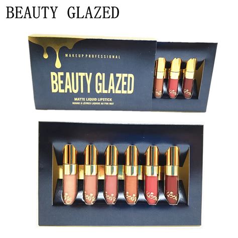 6pcsset Beauty Glazed Matte Lipstick Makeup Liquid Ruj Set Long