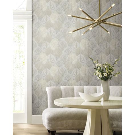 York Wallcoverings Candice Olson Modern Nature 2nd Edition Gray Leaf