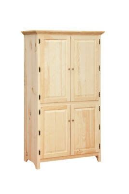 Door configuration may vary by region based on supplier. NEW AMISH Unfinished Solid Pine | Extra Large Pantry ...