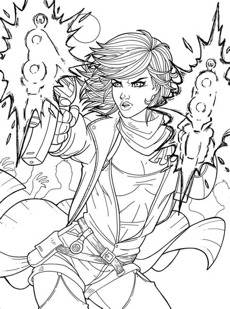 Alice From Resident Evil Coloring Page Free Printable Coloring Pages
