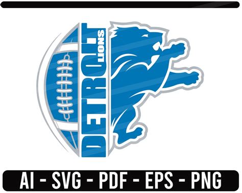 Detroit Lions Ball Logo Svg Nfl Sports Logo Football Cut File Etsy