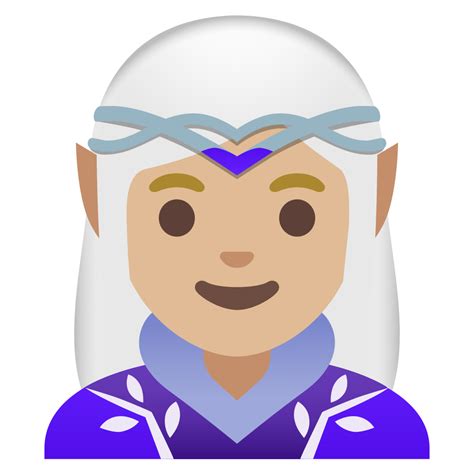 🧝🏼‍♀️ Woman Elf Medium Light Skin Tone Emoji