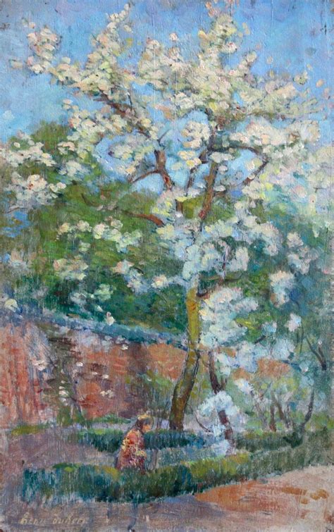 Henri Duhem Under The Blossom Tree Th Century Oil Figure In