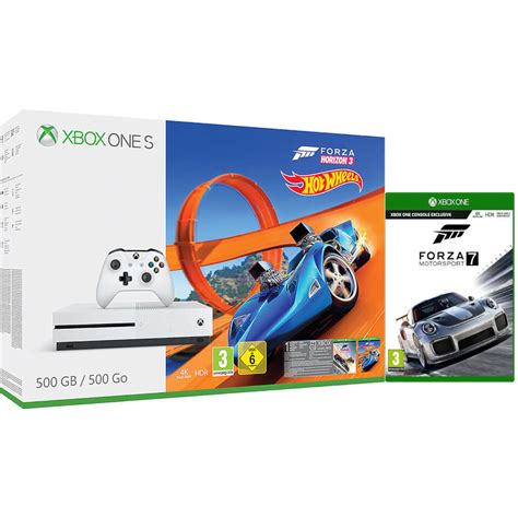 Xbox One S 500gb Console Forza Horizon 3 Hot Wheels And Forza 7 Games