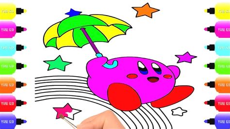 Kirby Drawing Easy Step By Step For Kids And Children Learn Rainbow