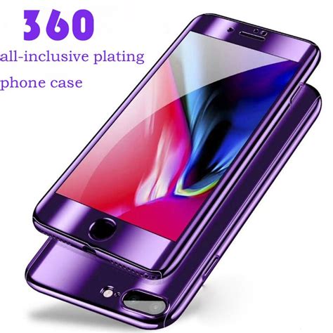 360 Degree Full Cover Plating Mirror Protection Case Cover For Iphone 7