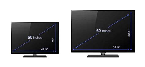 Tv Dimensions Measurements Size Guide Designing Idea