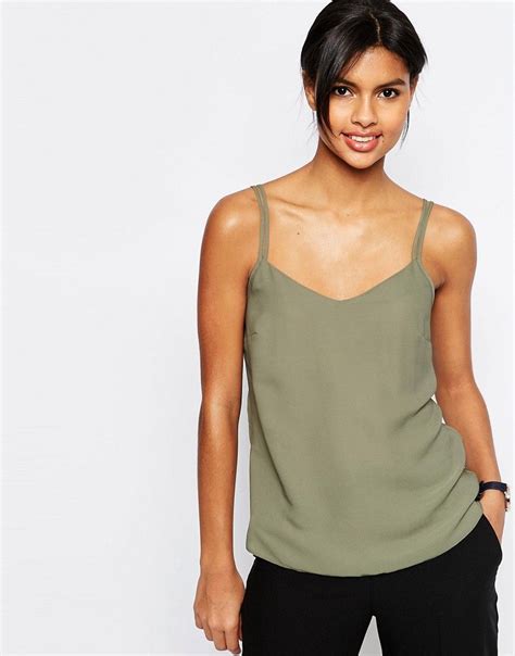 Asos Woven Cami Top With Double Straps At Latest Fashion