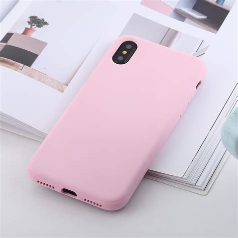 Shockproof Solid Color Liquid Silicone Feel Tpu Case For Iphone Xs Max