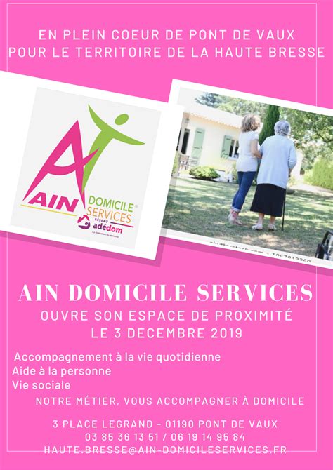 Ouverture De Notre 10ème Antenne De Proximité Ain Domicile Services