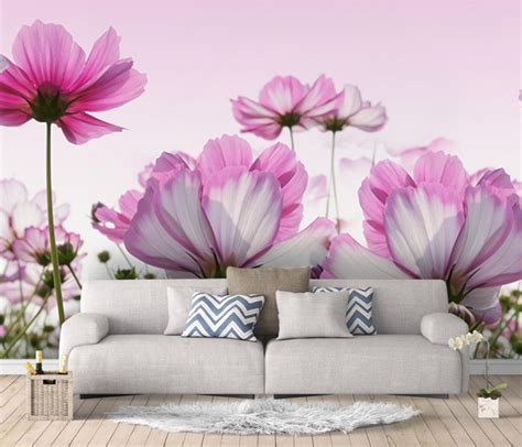 Custom Wall Papers Home Decor Flowers Wallpapers For Living Room Non